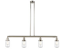 Innovation Lighting 214-PN-G314-LED - Dover - 4 Light - 49 inch - Polished Nickel - Stem Hung - Adjustable Island Light