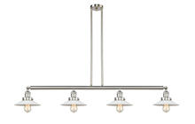 Innovation Lighting 214-SN-G1-LED - Halophane - 4 Light - 53 inch - Brushed Satin Nickel - Stem Hung - Adjustable Island Light