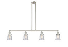 Innovation Lighting 214-SN-G184S-LED - Canton - 4 Light - 51 inch - Brushed Satin Nickel - Stem Hung - Adjustable Island Light