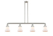 Innovation Lighting 214-SN-G191-LED - Bellmont - 4 Light - 51 inch - Brushed Satin Nickel - Stem Hung - Adjustable Island Light