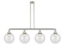 Innovation Lighting 214-SN-G204-10-LED - Beacon - 4 Light - 54 inch - Brushed Satin Nickel - Stem Hung - Adjustable Island Light