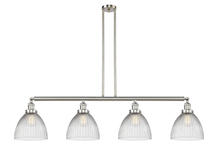 Innovation Lighting 214-SN-G222-LED - Seneca Falls - 4 Light - 51 inch - Brushed Satin Nickel - Stem Hung - Adjustable Island Light
