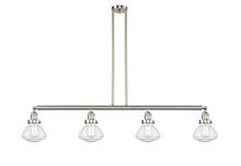 Innovation Lighting 214-SN-G324-LED - Olean - 4 Light - 51 inch - Brushed Satin Nickel - Stem Hung - Adjustable Island Light