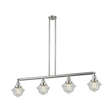 Innovation Lighting 214-SN-G534-LED - Oxford - 4 Light - 52 inch - Brushed Satin Nickel - Stem Hung - Adjustable Island Light