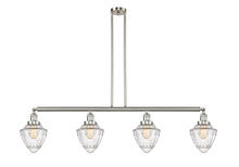 Innovation Lighting 214-SN-G664-7-LED - Bullet - 4 Light - 50 inch - Brushed Satin Nickel - Stem Hung - Adjustable Island Light
