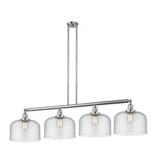 Innovation Lighting 214-SN-G74-L-LED - Bell - 4 Light - 54 inch - Brushed Satin Nickel - Stem Hung - Adjustable Island Light