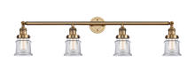 Innovation Lighting 215-BB-G182S-LED - Canton - 4 Light - 42 inch - Brushed Brass - Adjustable Bath Vanity Light