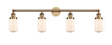 Innovation Lighting 215-BB-G311-LED - Dover - 4 Light - 43 inch - Brushed Brass - Adjustable Bath Vanity Light