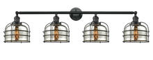 Innovations Lighting 215-BK-G78-CE - Bell Cage - 4 Light - 45 inch - Matte Black - Bath Vanity Light