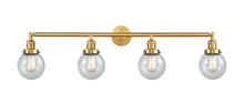 Innovations Lighting 215-SG-G204-6 - Beacon - 4 Light - 42 inch - Satin Gold - Bath Vanity Light