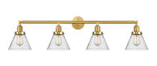 Innovations Lighting 215-SG-G44 - Cone - 4 Light - 44 inch - Satin Gold - Bath Vanity Light