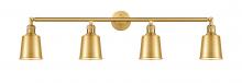 Innovation Lighting 215-SG-M9-SG-LED - Addison - 4 Light - 42 inch - Satin Gold - Adjustable Bath Vanity Light