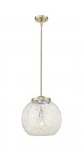 Innovation Lighting 221-1S-AB-G1216-14WM - White Mouchette - 1 Light - 14 inch - Antique Brass - Stem Hung - Pendant