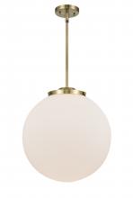 Innovation Lighting 221-1S-AB-G201-16 - Beacon - 1 Light - 16 inch - Antique Brass - Stem Hung - Pendant