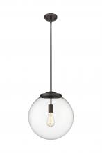 Innovation Lighting 221-1S-OB-G202-14 - Beacon - 1 Light - 16 inch - Oil Rubbed Bronze - Stem Hung - Pendant