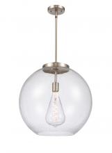 Innovation Lighting 221-1S-SN-G124-18-LED - Athens - 1 Light - 18 inch - Brushed Satin Nickel - Stem Hung - Pendant