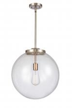 Innovation Lighting 221-1S-SN-G204-16-LED - Beacon - 1 Light - 16 inch - Brushed Satin Nickel - Stem Hung - Pendant