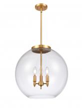 Innovations Lighting 221-3S-SG-G122-18-LED - Athens - 3 Light - 18 inch - Satin Gold - Cord hung - Pendant