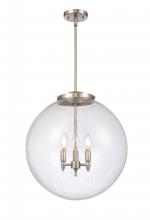 Innovation Lighting 221-3S-SN-G204-18 - Beacon - 3 Light - 18 inch - Brushed Satin Nickel - Cord hung - Pendant