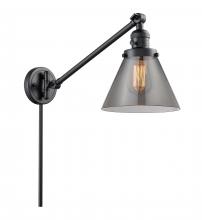 Innovation Lighting 237-BK-G43-LED - Cone - 1 Light - 8 inch - Matte Black -Adjustable Swing Arm