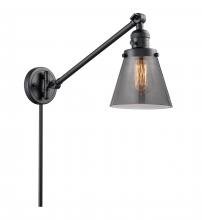 Innovation Lighting 237-BK-G63-LED - Cone - 1 Light - 8 inch - Matte Black -Adjustable Swing Arm