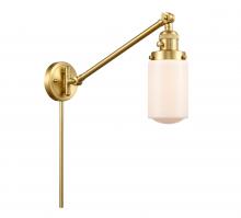 Innovation Lighting 237-SG-G311 - Dover - 1 Light - 5 inch - Satin Gold -Adjustable Swing Arm