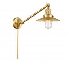 Innovation Lighting 237-SG-M4-SG - Railroad - 1 Light - 8 inch - Satin Gold -Adjustable Swing Arm