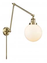 Innovation Lighting 238-AB-G201-8 - Beacon - 1 Light - 8 inch - Antique Brass -Adjustable Swing Arm