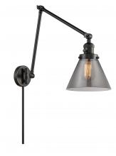 Innovation Lighting 238-BK-G43-LED - Cone - 1 Light - 8 inch - Matte Black -Adjustable Swing Arm