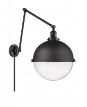 Innovation Lighting 238-BK-HFS-124-BK - Hampden - 1 Light - 13 inch - Matte Black -Adjustable Swing Arm
