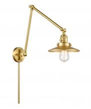 Innovation Lighting 238-SG-M4 - Railroad - 1 Light - 8 inch - Satin Gold -Adjustable Swing Arm