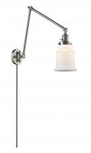 Innovation Lighting 238-SN-G181 - Canton - 1 Light - 6 inch - Brushed Satin Nickel -Adjustable Swing Arm
