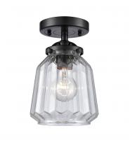 Innovation Lighting 284-1C-OB-G142 - Chatham - 1 Light - 7 inch - Oil Rubbed Bronze - Semi-Flush Mount