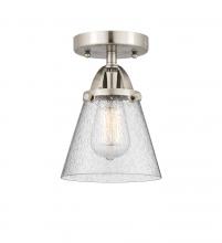 Innovation Lighting 288-1C-SN-G64-LED - Cone - 1 Light - 6 inch - Brushed Satin Nickel - Semi-Flush Mount