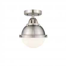 Innovation Lighting 288-1C-SN-HFS-61-SN - Hampden - 1 Light - 7 inch - Brushed Satin Nickel - Semi-Flush Mount