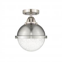Innovation Lighting 288-1C-SN-HFS-84-SN-LED - Hampden - 1 Light - 9 inch - Brushed Satin Nickel - Semi-Flush Mount