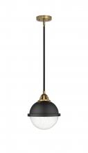 Innovation Lighting 288-1S-BAB-HFS-84-BK - Hampden - 1 Light - 9 inch - Black Antique Brass - Cord hung - Mini Pendant