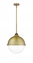 Innovation Lighting 288-1S-BB-HFS-122-BB - Hampden - 1 Light - 13 inch - Brushed Brass - Cord hung - Pendant