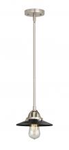 Innovations Lighting 288-1S-SN-M6-BK - Railroad - 1 Light - 8 inch - Brushed Satin Nickel - Cord hung - Mini Pendant