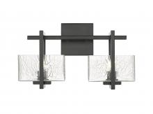 Innovation Lighting 312-2W-BK-CL-LED - Striate - 2 Light - 15 inch - Black - Bath Vanity Light