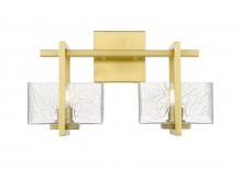 Innovation Lighting 312-2W-SG-CL - Striate - 2 Light - 15 inch - Satin Gold - Bath Vanity Light