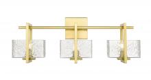 Innovation Lighting 312-3W-SG-CL-LED - Striate - 3 Light - 24 inch - Satin Gold - Bath Vanity Light