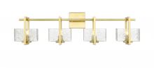 Innovation Lighting 312-4W-SG-CL - Striate - 4 Light - 33 inch - Satin Gold - Bath Vanity Light