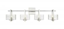 Innovation Lighting 312-4W-SN-CL-LED - Striate - 4 Light - 33 inch - Satin Nickel - Bath Vanity Light