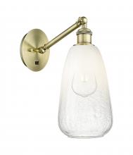 Innovation Lighting 317-1W-AB-G480-6OP - Brookhaven Almond - 1 Light - 6 inch - Antique Brass - Sconce