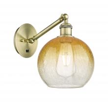 Innovation Lighting 317-1W-AB-G483-8AM - Brookhaven Globe - 1 Light - 8 inch - Antique Brass - Sconce
