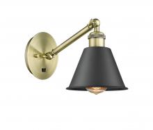 Innovation Lighting 317-1W-AB-M8-BK-LED - Smithfield - 1 Light - 7 inch - Antique Brass - Adjustable Sconce