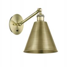 Innovation Lighting 317-1W-AB-MBC-8-AB - Berkshire - 1 Light - 8 inch - Antique Brass - Adjustable Sconce