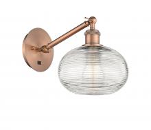 Innovations Lighting 317-1W-AC-G555-8CL - Ithaca - 1 Light - 8 inch - Antique Copper - Sconce