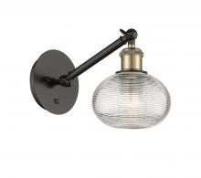 Innovations Lighting 317-1W-BAB-G555-6CL - Ithaca - 1 Light - 6 inch - Black Antique Brass - Sconce
